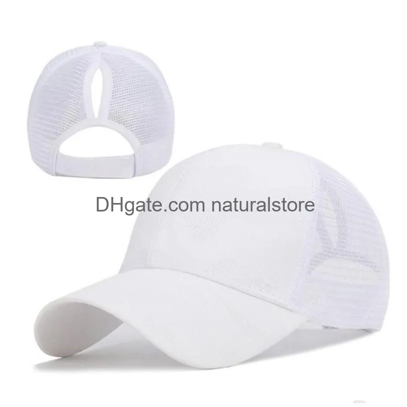 fashion street ponytail baseball cap cotton caps camouflage casual summer sun visor outdoor hat high horsetail