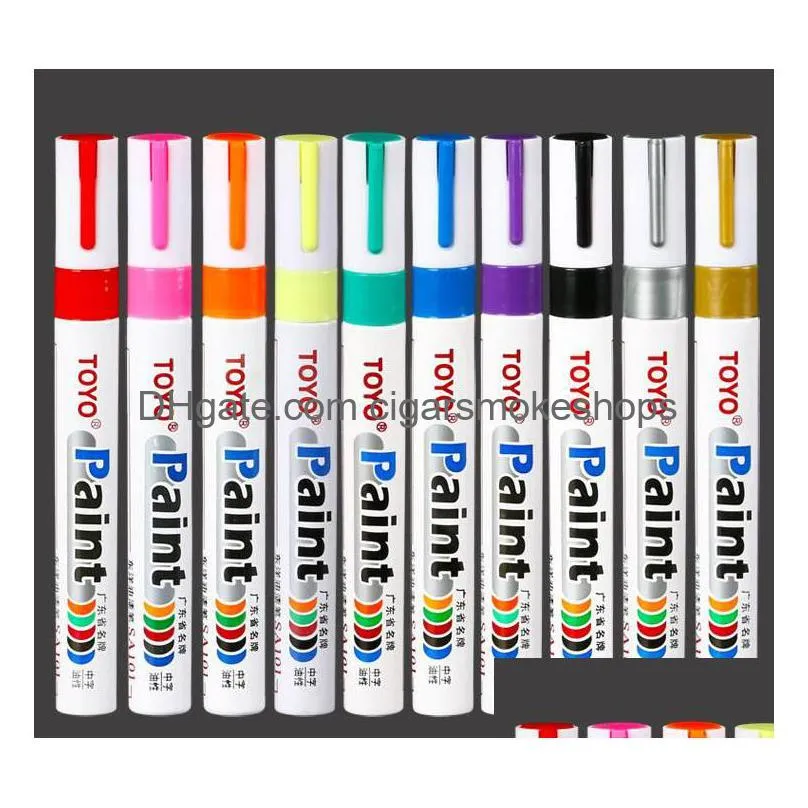 artistro paint pens medium tip | water resistant, oil-based marker set for rock, wood, glass, ceramic & metal | colorful art supplies for diy crafts, customizing &