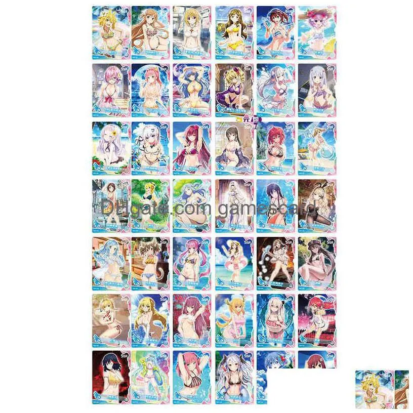 goddess story collection cards child kids birthday gift anime figure game cards table toys for family christmas g220311