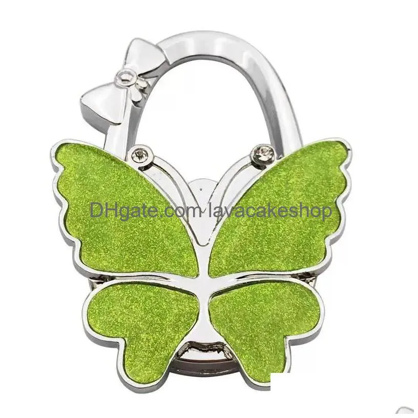 hook butterfly handbag hanger glossy matte butterfly foldable table for bag purse fy3424 0605