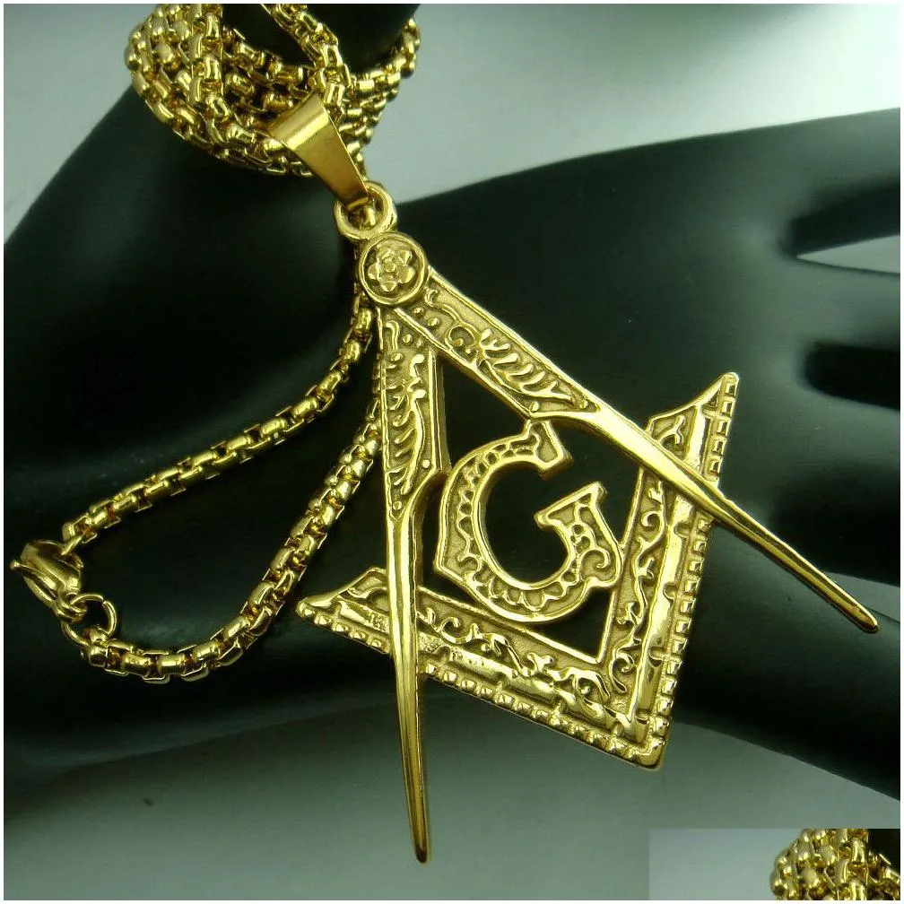 316 stainless steel freemason signet masonic necklace pendants free mason ag emblem charm necklace jewelry for men