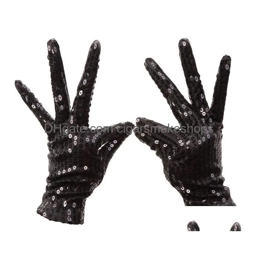 sparkly sequin children gloves unisex disco hen party stage dance gloves fancy dress magic show ceremonial street dance dance gloves hot