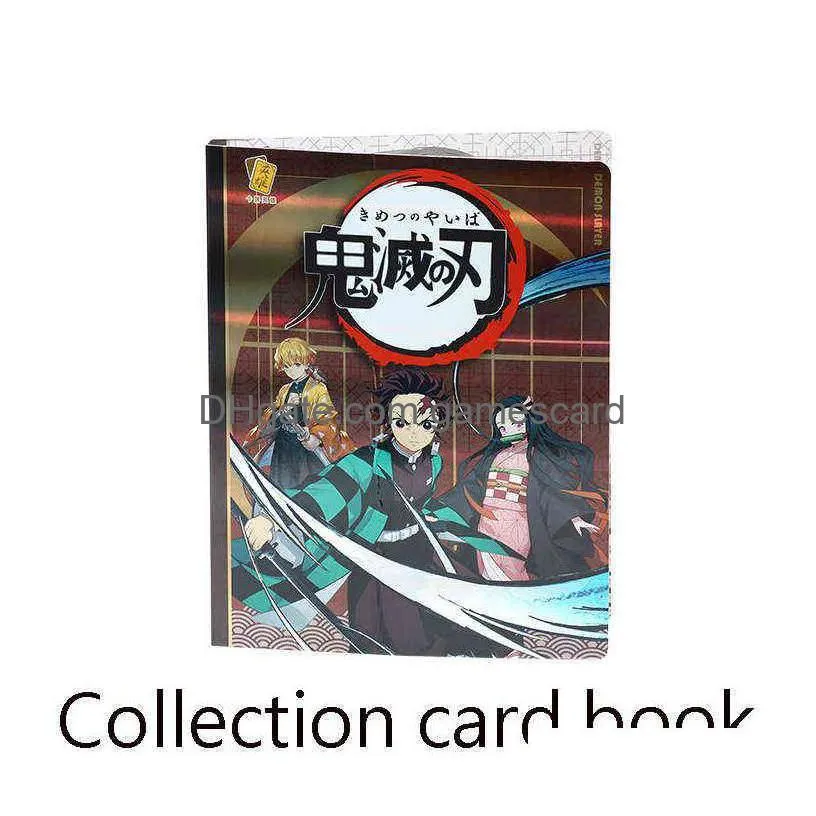 new japanese anime figures cards demon slayer collections card game child kimetsu no yaiba collectibles battle for kids gift toy