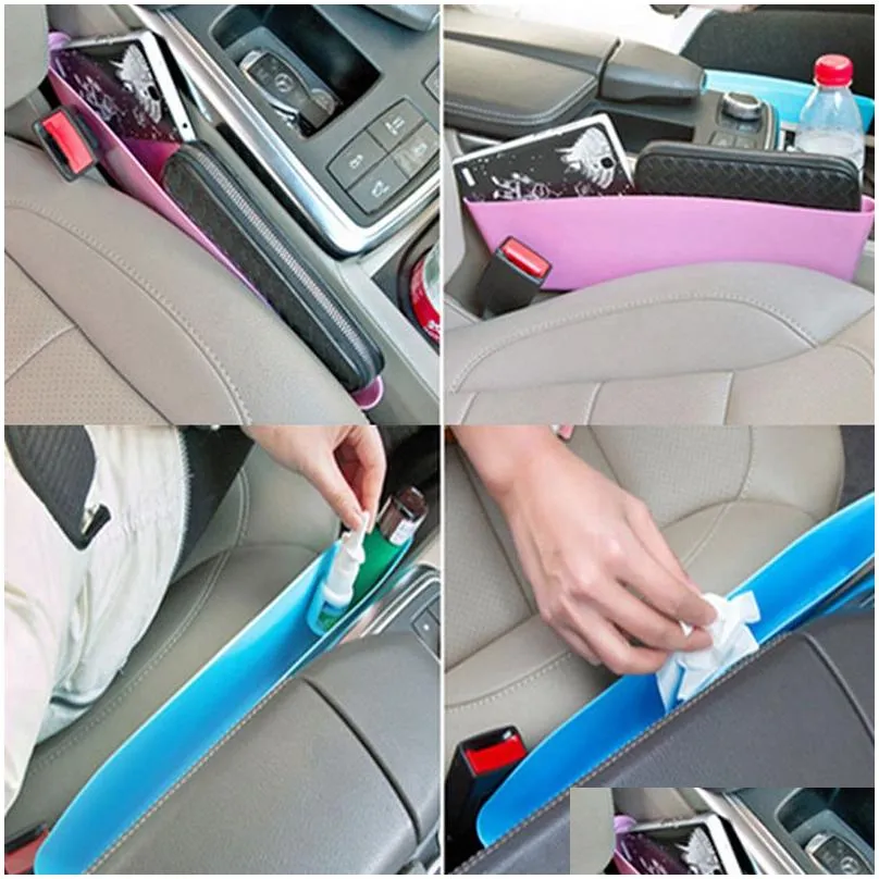 Car Storage Organizer Box for Mobile Phone Key Kits Leak-Proof Stowing Bins Bag Auto Seat Filler Trash Box