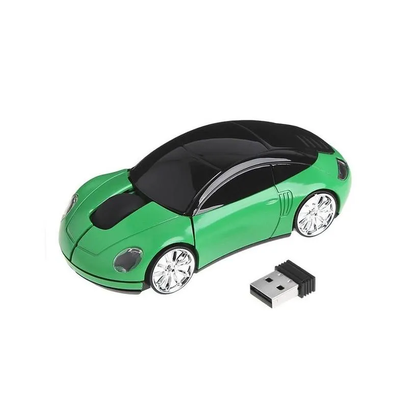 Wireless 2.4GHz Car Mouse 3D Optical Wireless auto Mouse Sports Car Shape Mice Receiver USB For PC Laptop Free shipping