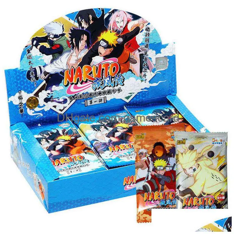 japanese anime sasuke ninja collection rare cards box uzumaki uchiha game hobby collectibles tcg cards holder for child gift toy