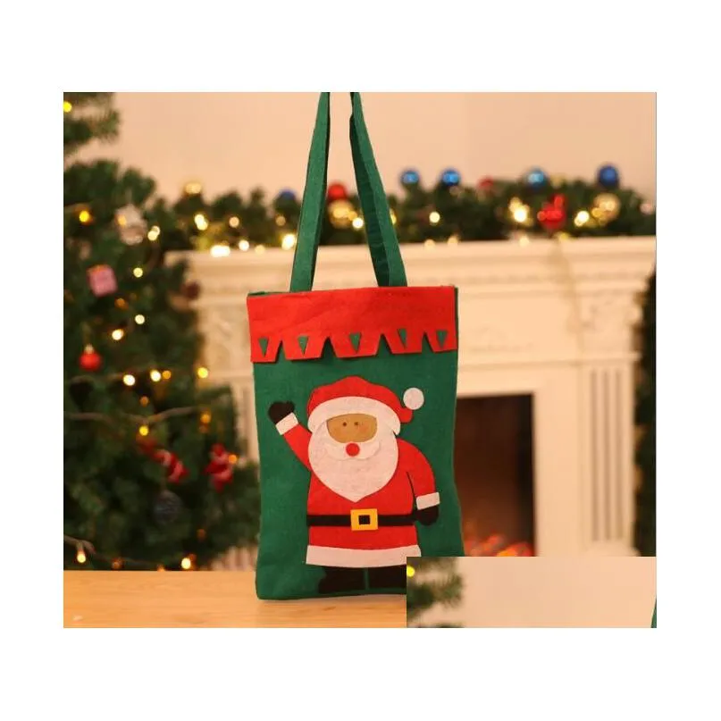 25x20cm christmas candy bags kids gifts exquisite xmas party decor for home new year present packet santa claus 4 styles elderly snowman