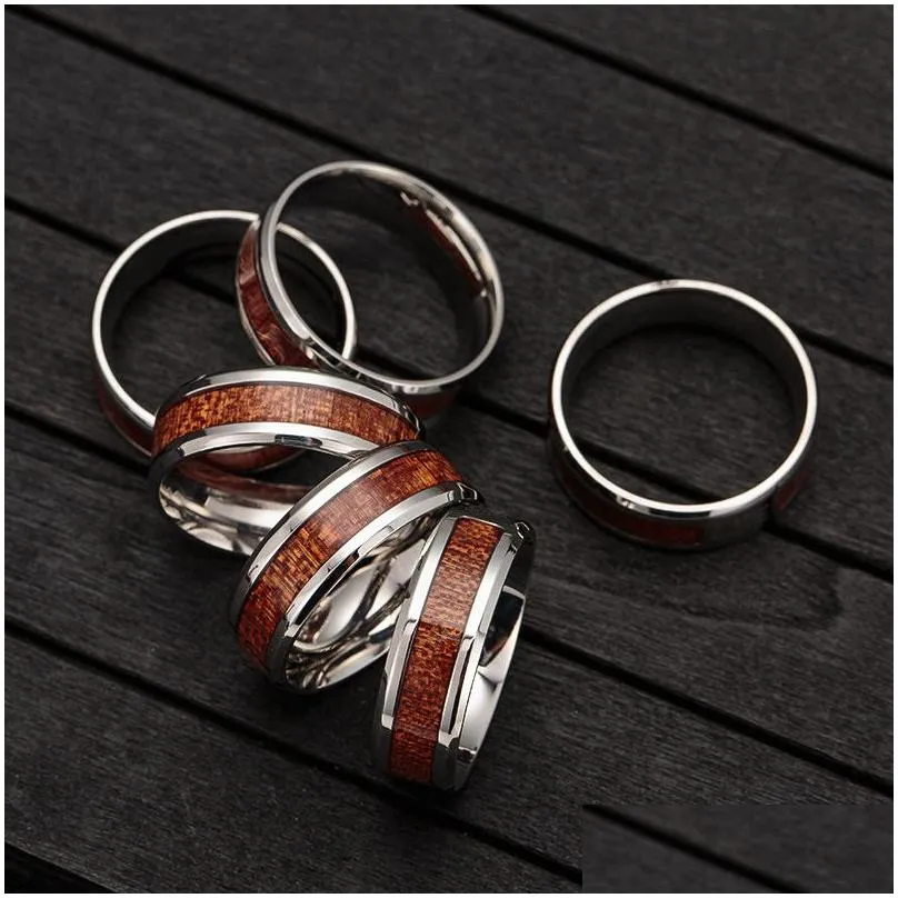 high quality 316 stainless steel ag emblem masonic rings wood inlay free mason freemason jewelry items 8mm width for men women