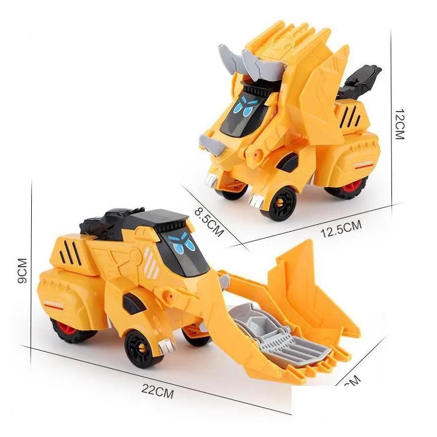 novelty games toys inertial impact deformation toy dinosaur car model crash changing car child boy tyrannosaurus rex chariot wholesale