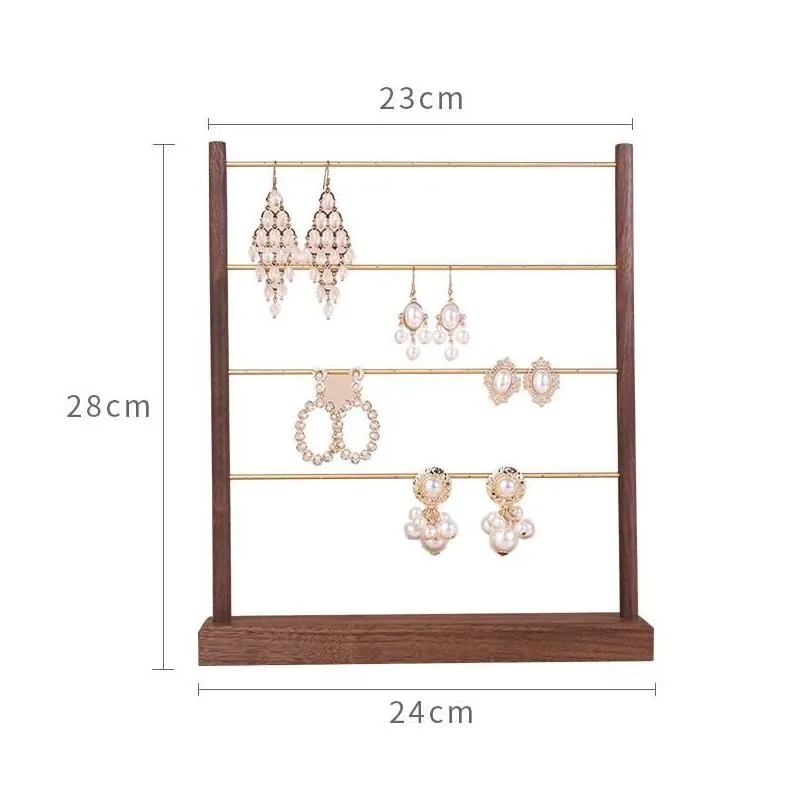 Jewelry Pouches, Bags Organizer Storage Earring Display Stand Wood Sets For Women Jewellery Making Supplies Necklace Holder