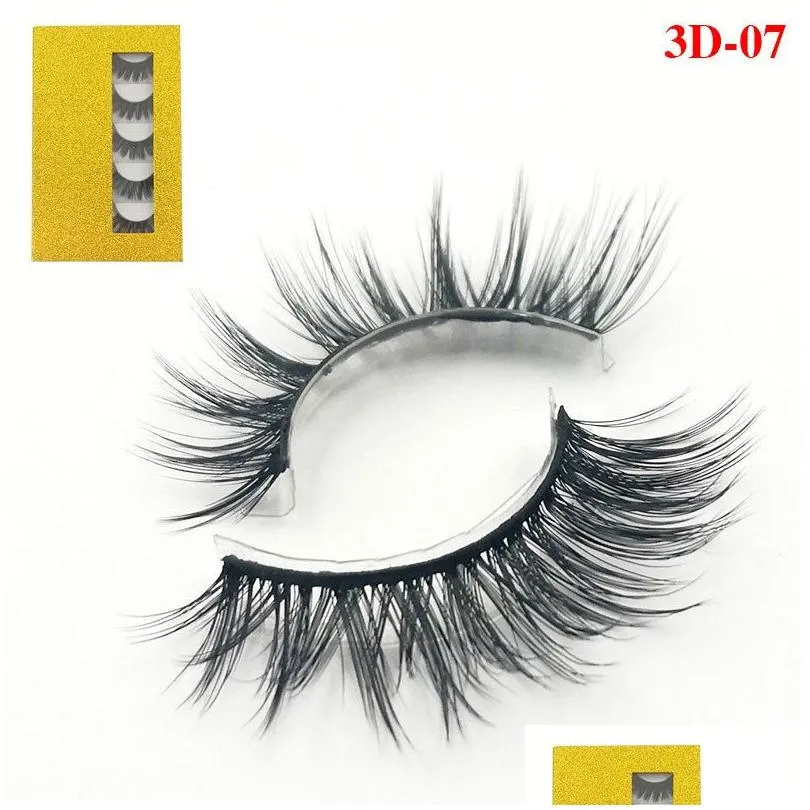 5pair/set 3D Mink Eyelashes Eye Makeup Mink Lashes Soft Natural Dense False Eyelashes Eye Lash Extension Beauty Tools 8styles GGA2469
