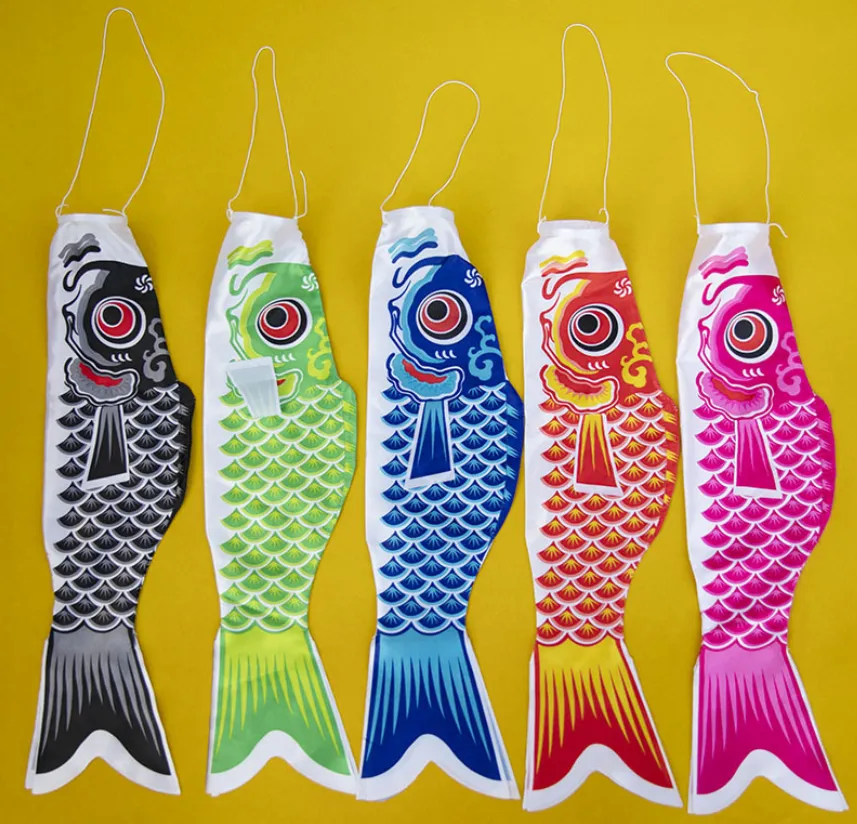 banner flags koinobori koi nobori carp windsocks streamers colorf fish flag decoration med kite hanging wall decor 40cm 55cm 70cm 10