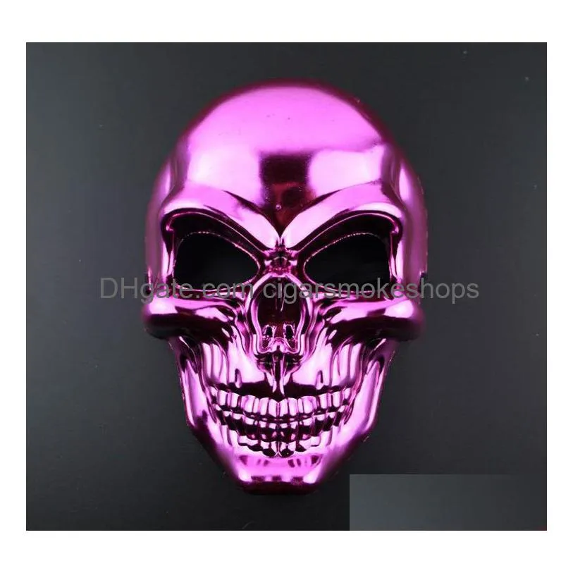 spookymasks electroplated taro ghost head - halloween & christmas party gift (6 colors) in opp bag