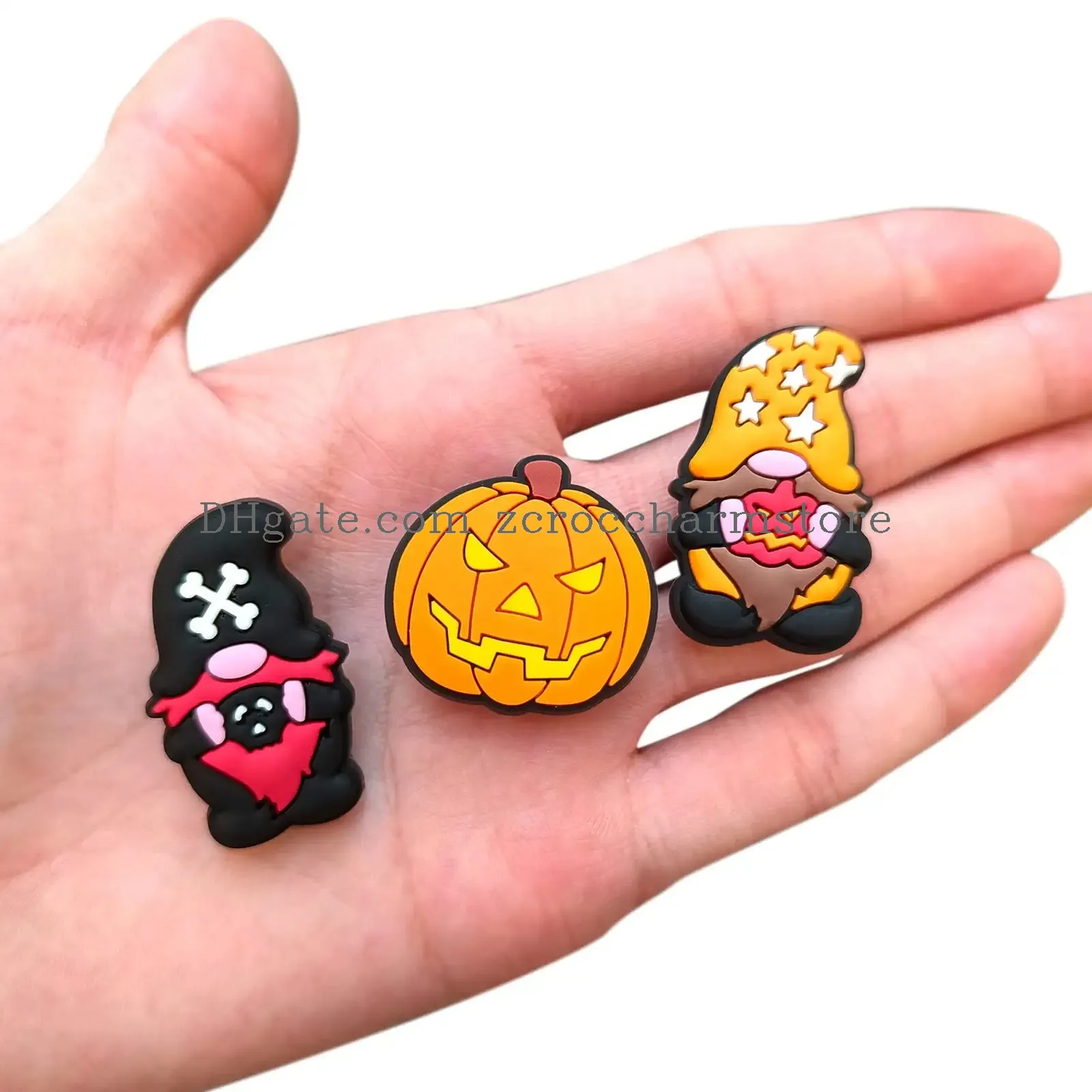 3ml halloween clog shoe charms bulk skull pumpkin clog sandals decoration pins glowing kids boy girl adult men women horror spooky cute bracelet dead day decor accessories birthday xmas party favor gifts