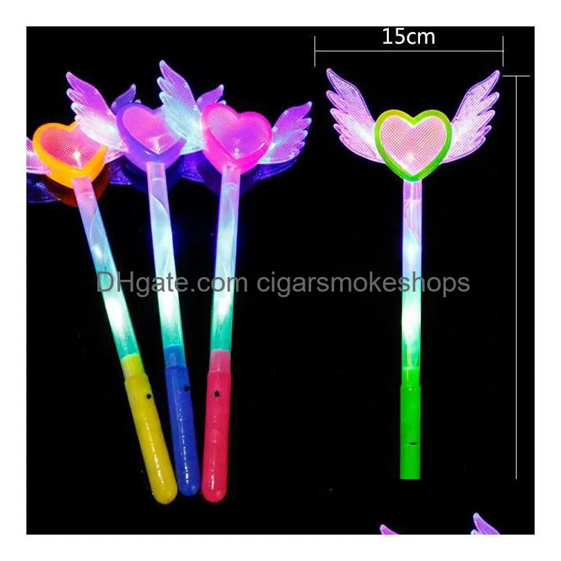 magiclite angel wings led wand - glowing fairy heart stick for cosplay, parties, and gifts