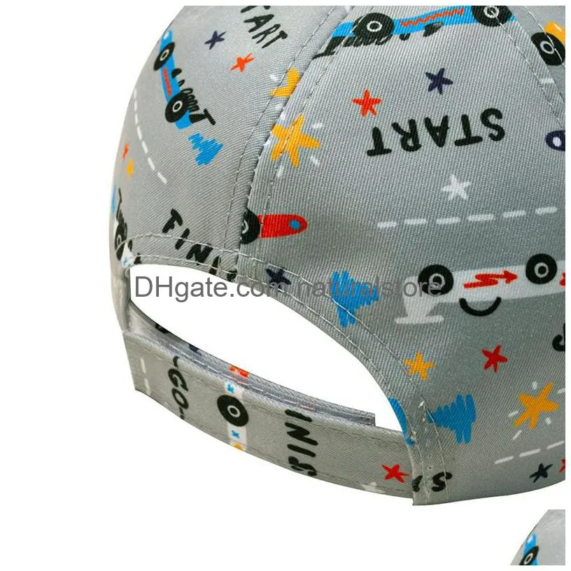 ins casual cartoon print adjustable childrens baseball cap four seasons baby hat