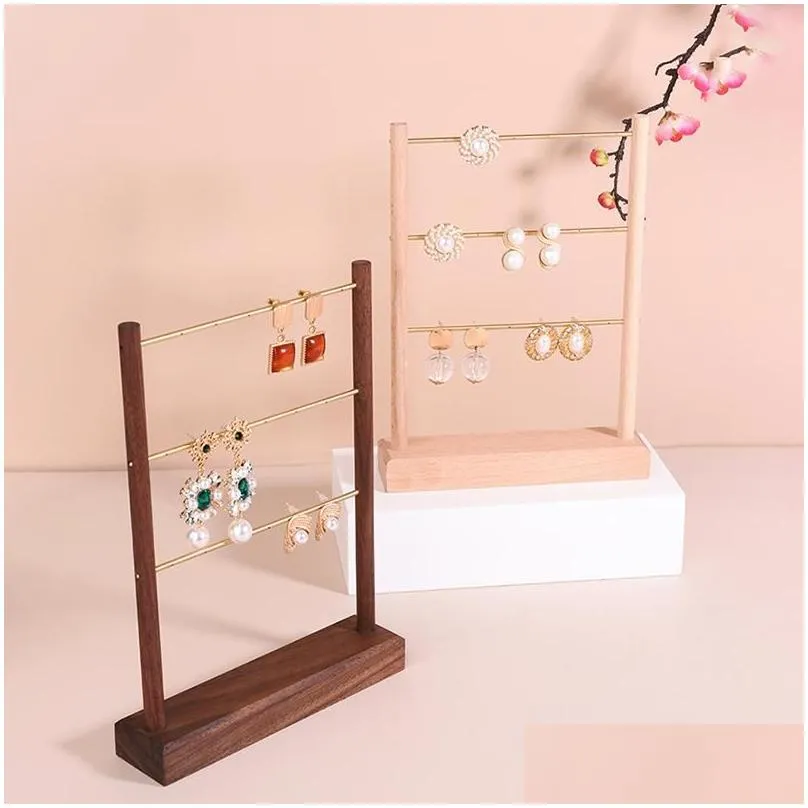 Jewelry Pouches, Bags Organizer Storage Earring Display Stand Wood Sets For Women Jewellery Making Supplies Necklace Holder