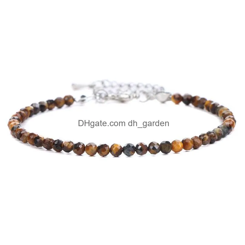 multiple style natural gemstone woven adjustable bracelet fashion healing seven chakras tiger eye bead bracelet women men jewelry