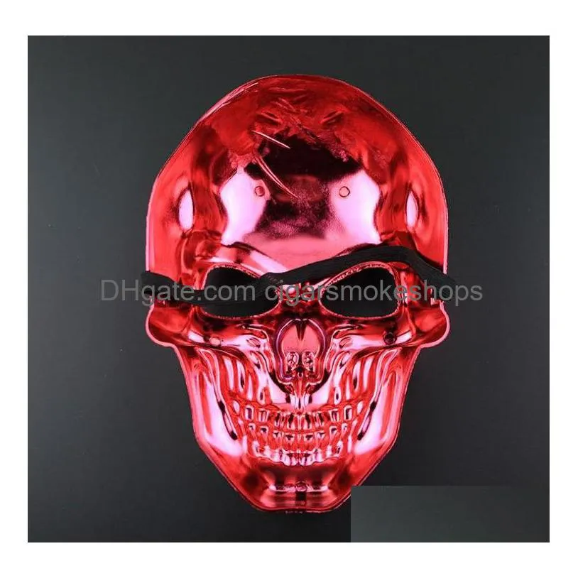 spookymasks electroplated taro ghost head - halloween & christmas party gift (6 colors) in opp bag