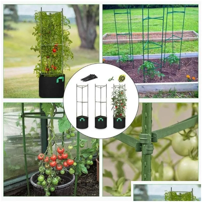 garden supplies other vegetable tomato support rack vine climbing frame holder vertical plants cage trellis flower plant pillar