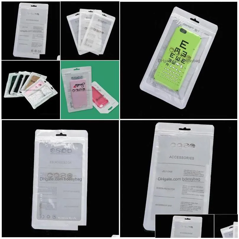 wholesale packing bags 1000pcs/lot 12x21cm plastic zipper bag cell phone accessories mobile case er packaging package wholesale lz0779 drop de