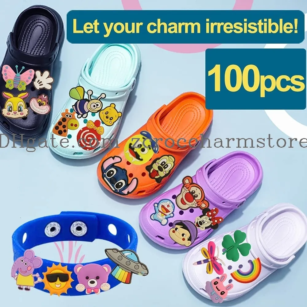 different shoe charms for clog shoes wristband bracelet decoration black pvc christmas gift women boys girls holiday party gift