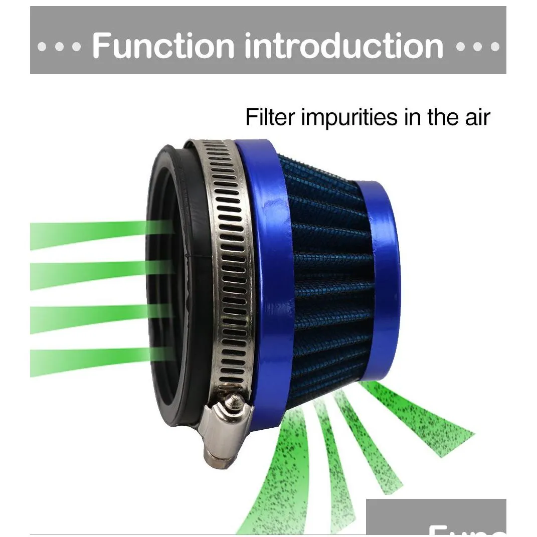 48mm 60mm Motorcycle Air Filter Cleaner for Dellorto SHA Carb Carburetor 50cc 70cc 90cc 110cc ATV Dirt Bike Moped