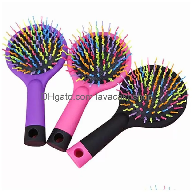 heat transfer plastic round comb brush sundries sublimation blank hair brushes exclusive ultra-soft intelliflex bristles