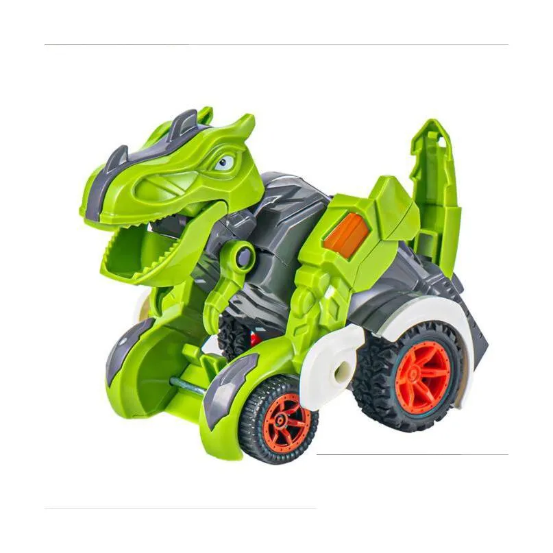 novelty games toys inertial impact deformation toy dinosaur car model crash changing car child boy tyrannosaurus rex chariot wholesale