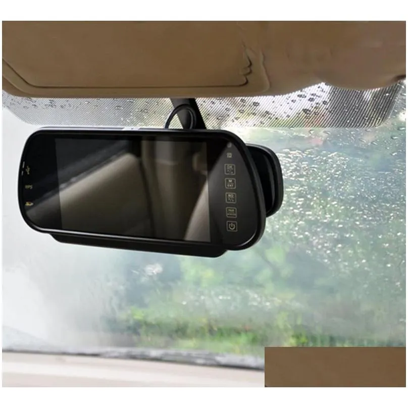 HD 7 Inch Car Bluetooth MP5 Rearview Camera LCD Monitor Mirror Car Reversing LED Nightvision Back up Camera