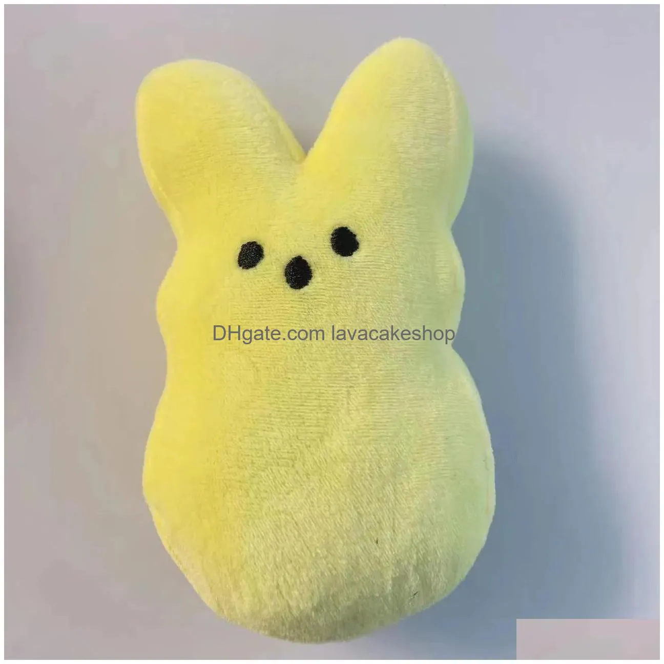 15cm mini easter bunny peeps plush doll pink blue yellow purple rabbit dolls for childrend cute soft plush toys 0220