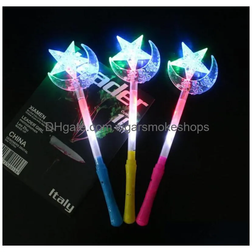 glow party starlight: led five-pointed star flashing stick - creative gift for concerts, raves & props