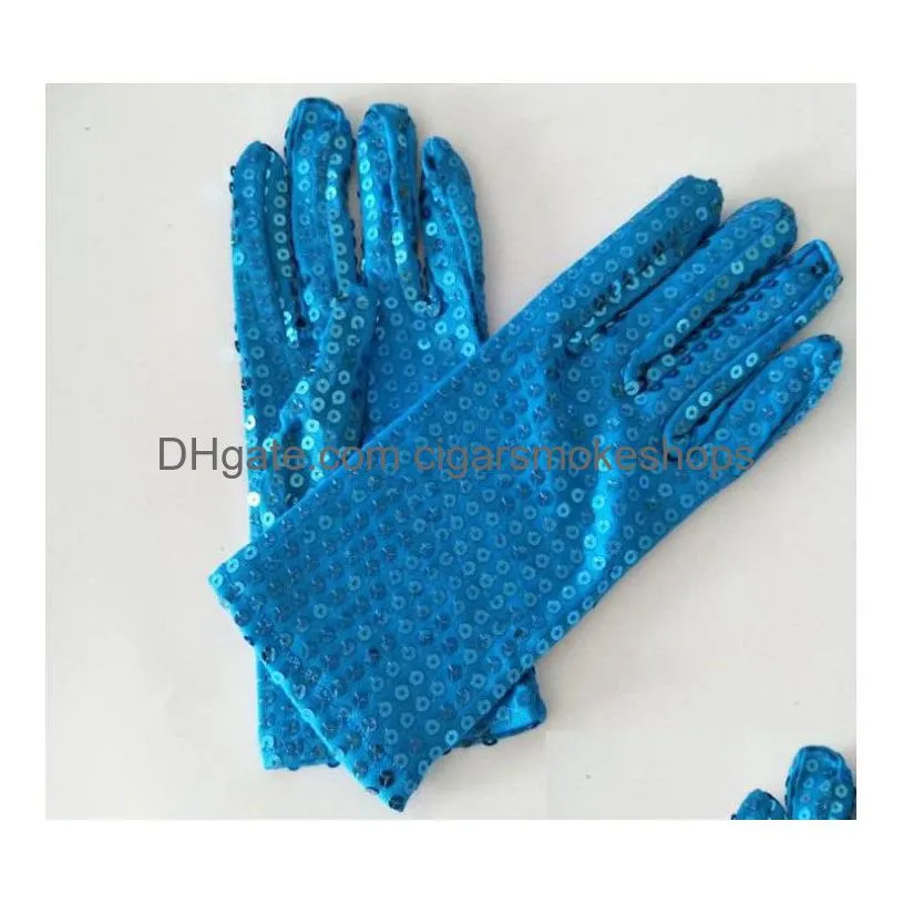 sparkly sequin children gloves unisex disco hen party stage dance gloves fancy dress magic show ceremonial street dance dance gloves hot