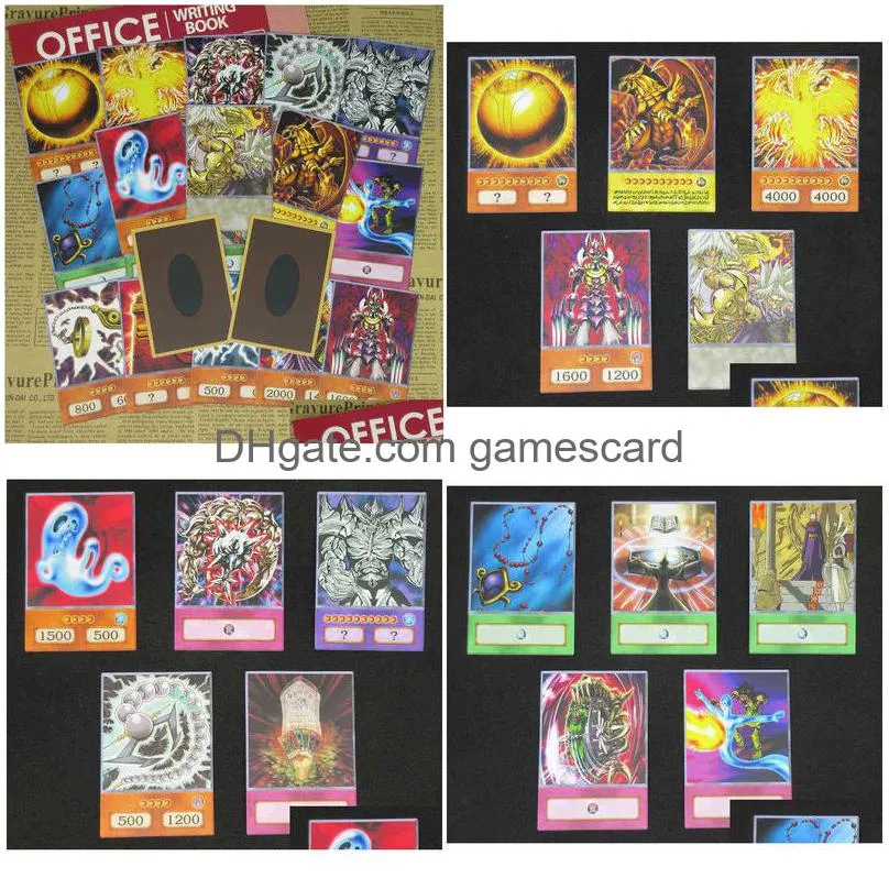 20pcs/set yugioh yami marik anime style deck main cards revival jam winged dragon of ra yugioh classic antagonist cosplay card g220311