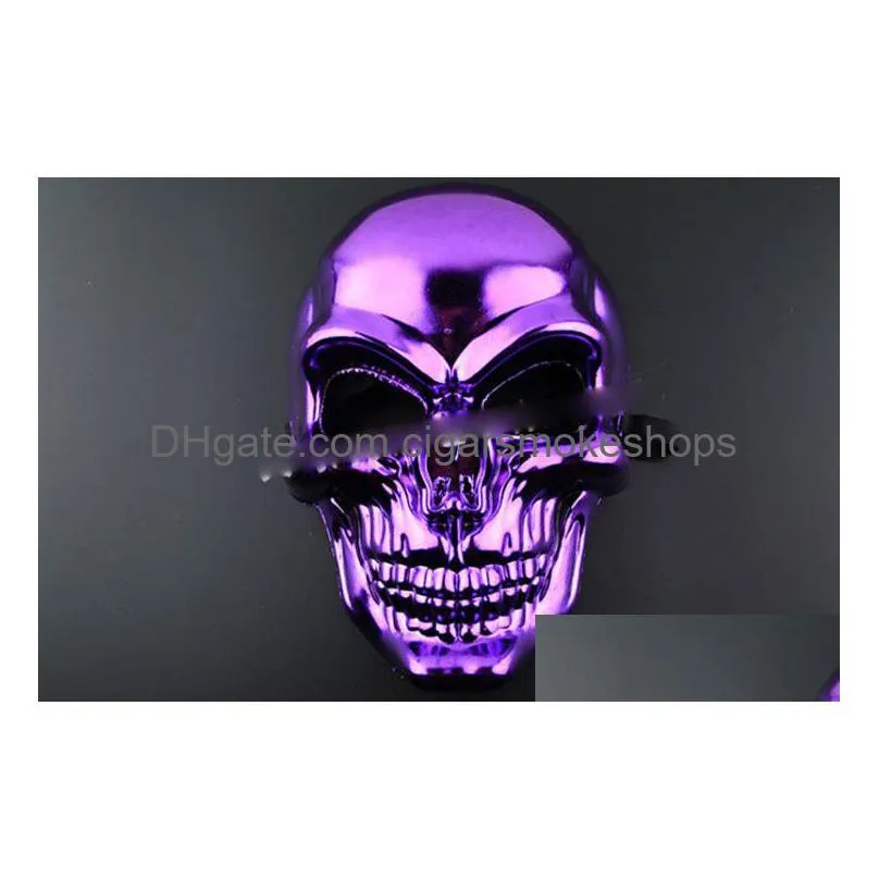 spookymasks electroplated taro ghost head - halloween & christmas party gift (6 colors) in opp bag