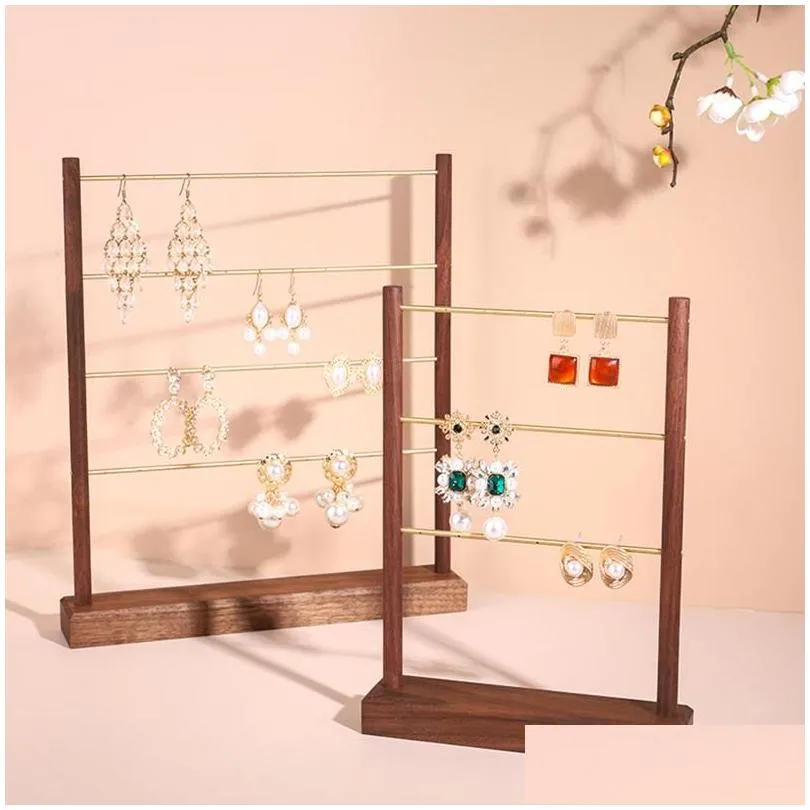 Jewelry Pouches, Bags Organizer Storage Earring Display Stand Wood Sets For Women Jewellery Making Supplies Necklace Holder