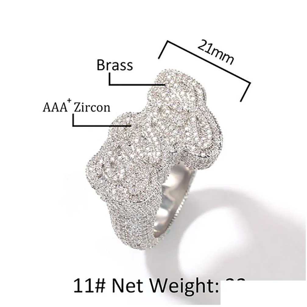 custom name a- z engraving letters rings micro pave cubic zirconia jewelry diy men women gift hip hop ring