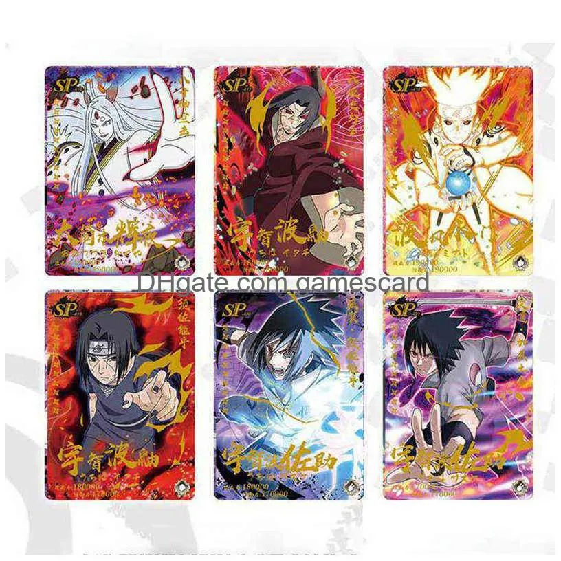 japanese anime sasuke ninja collection rare cards box uzumaki uchiha game hobby collectibles tcg cards holder for child gift toy