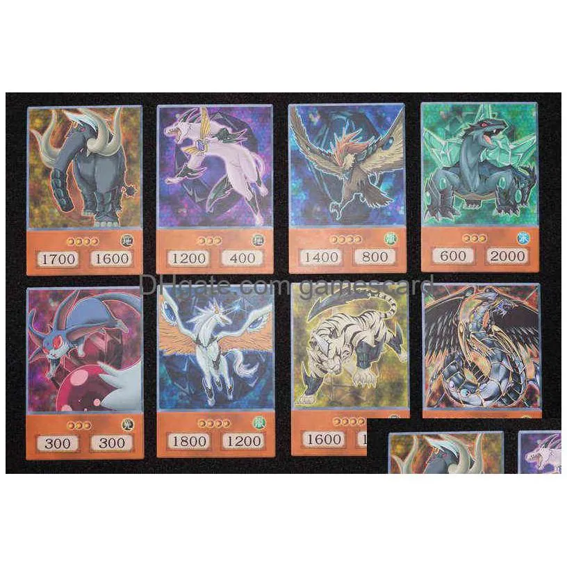 20pcs yu-gi-oh crystal beasts anime style cards ruby carbuncle emerald tortoise sapphire pegasus gx orica paper card g220311