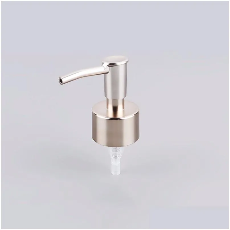 28/400 uv plated soap lotion dispenser pump stainless steel jar countertop soap hotel bathroom accessories household tool dhl