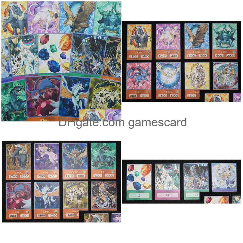 20pcs yu-gi-oh crystal beasts anime style cards ruby carbuncle emerald tortoise sapphire pegasus gx orica paper card g220311