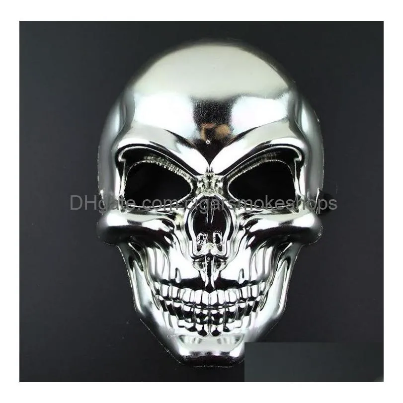 spookymasks electroplated taro ghost head - halloween & christmas party gift (6 colors) in opp bag
