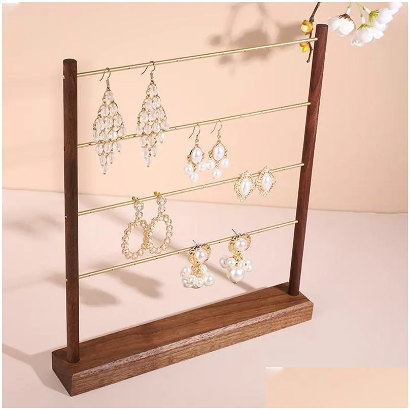 Jewelry Pouches, Bags Organizer Storage Earring Display Stand Wood Sets For Women Jewellery Making Supplies Necklace Holder