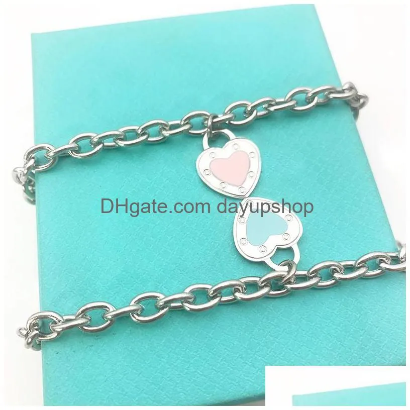 heart bracelet woman chain on hand stainless steel fashion jewelry valentines day gifts for girlfriend accessories wholesale lot size