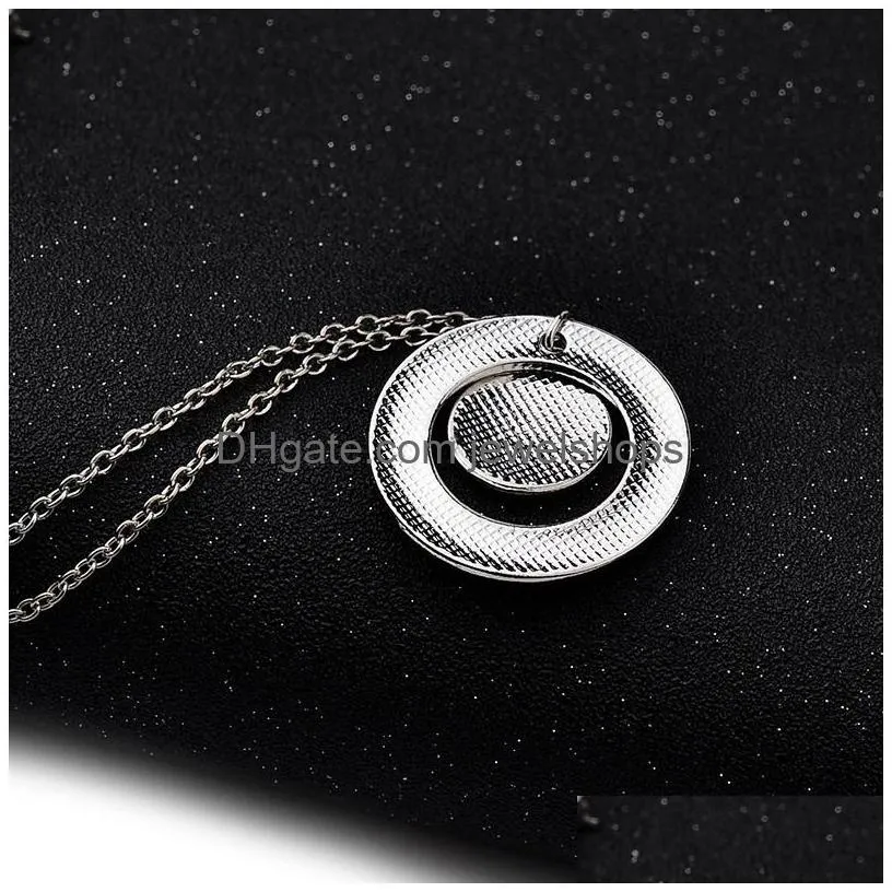 not all who wander are lost necklaces for women gold silver big small compass round pendant chains fashion inspirational jewelry gift