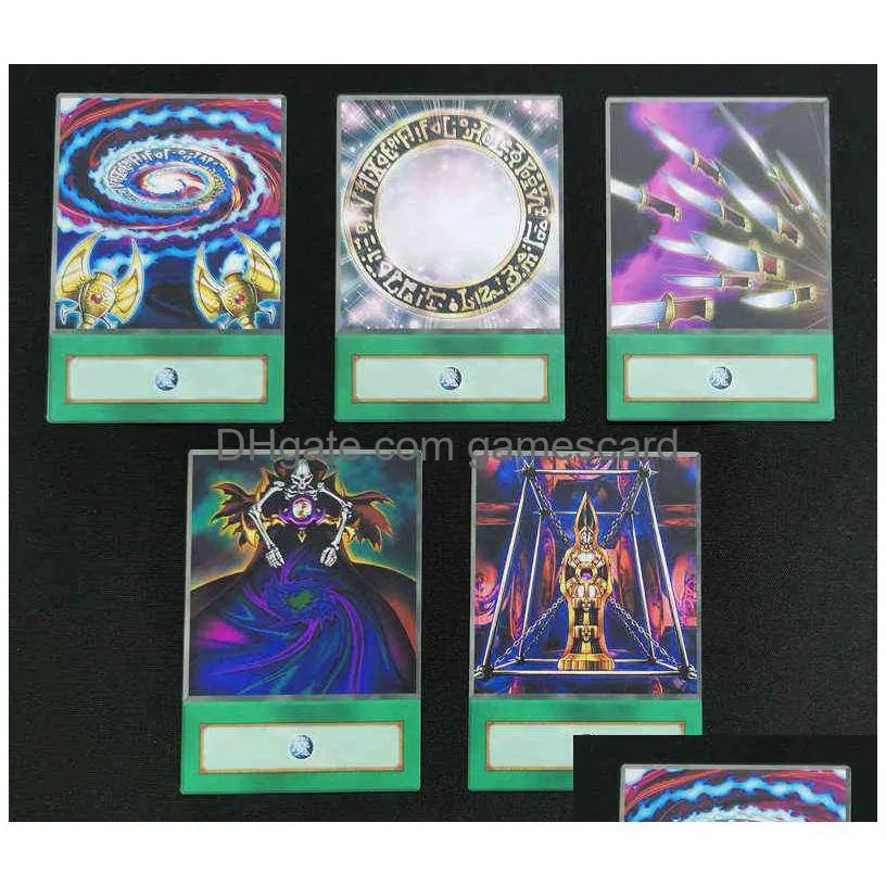 24pcs/set dark magician series related support card quick play equip spell trap super magical prophecy spellcaster anime orica g220311