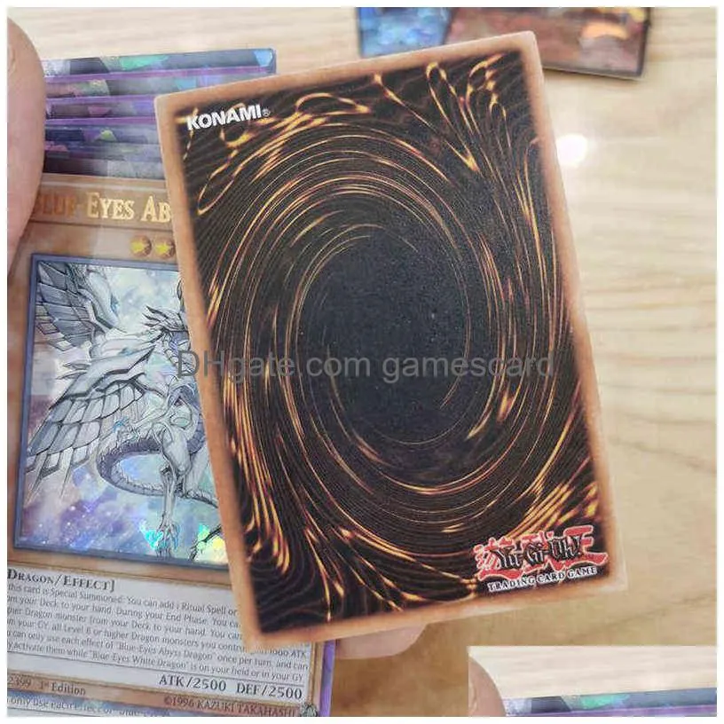 yu-gi-oh! 72 different english cards pterodactyl tianlong flash card children`s toy gift collection card christmas gift g220311