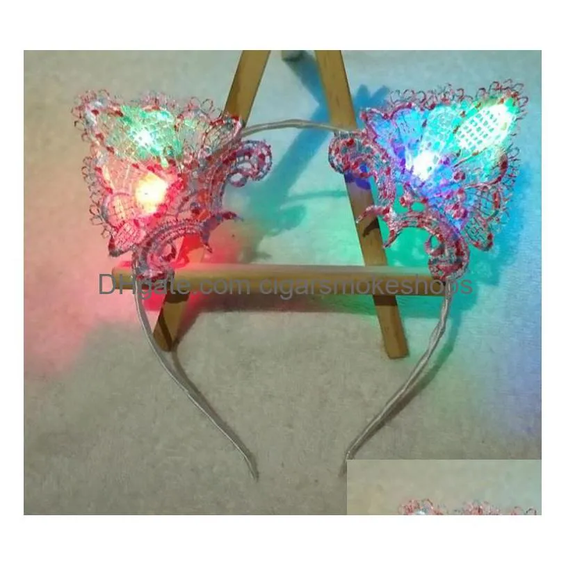 lightmeow led cat ear headband - colorful flashing lights, cosplay costume accessory for parties, festivals & fun