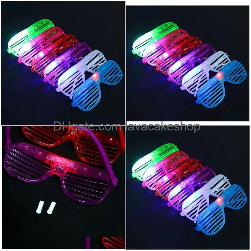 shutters shape led flashing glasses light up kids toys christmas party supplies decoration glowing glasses