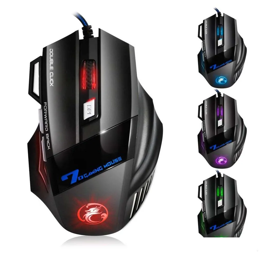 iMice X7 Professional Wired Gaming Mouse 7 Button 5500 DPI LED Optical USB Computer Mouse Gamer Mice X7